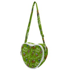 Seamless Pattern With Kids Heart Shoulder Bag by Amaryn4rt