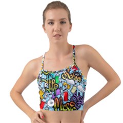 Graffiti Characters Seamless Pattern Mini Tank Bikini Top by Amaryn4rt