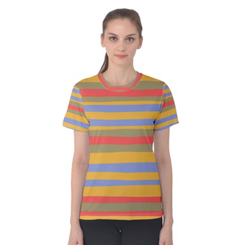 Women s Cotton Striped Tee by emmamatrixworm