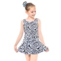 Vector-eclectic-fabric-seamless-pattern-animal-background-with-baroque-ornament Kids  Skater Dress Swimsuit View1