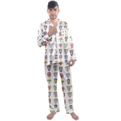 Female Reproductive System  Men s Long Sleeve Satin Pyjamas Set by ArtByAng