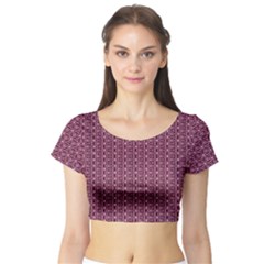 Digital Waves Short Sleeve Crop Top by Sparkle