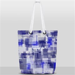 Blockify Full Print Rope Handle Tote (small) by Sparkle