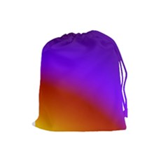 Violet Orange Drawstring Pouch (large) by Sparkle