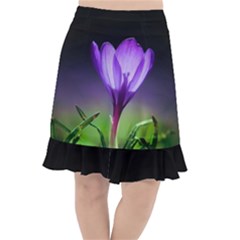 Flower Fishtail Chiffon Skirt by Sparkle