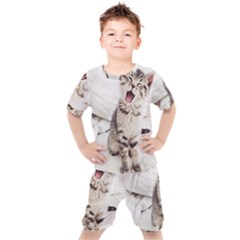 Laughing Kitten Kids  Tee And Shorts Set by Sparkle