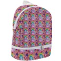 Blue Haired Girl Pattern Pink Zip Bottom Backpack View2