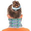 Blue Haired Girl Pattern Green Face Covering Bandana (Kids) View2