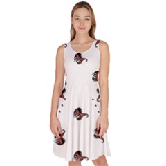 Ugly Monster Fish Drawing Knee Length Skater Dress With Pockets by dflcprintsclothing