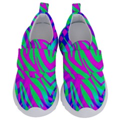 Wild And Crazy Zebra Kids  Velcro No Lace Shoes by Angelandspot