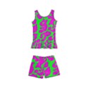 Neon Big Cat Kids  Boyleg Swimsuit View1