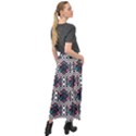 Boho Geometric Velour Split Maxi Skirt View2