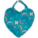 Cloudy Blue Moon Giant Heart Shaped Tote View2