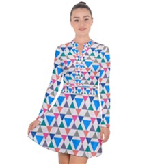 Multicolor Triangle Long Sleeve Panel Dress by tmsartbazaar