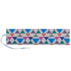 Multicolor Triangle Roll Up Canvas Pencil Holder (l) by tmsartbazaar