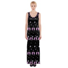 Galaxy Unicorns Thigh Split Maxi Dress by Sparkle