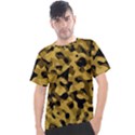 Black Yellow Brown Camouflage Pattern Men s Sport Top View1