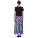 Purple and Green Camouflage Flared Maxi Skirt View2