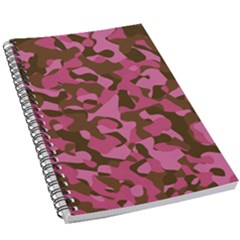 Pink And Brown Camouflage 5 5  X 8 5  Notebook by SpinnyChairDesigns