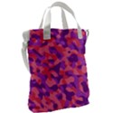 Pink and Purple Camouflage Canvas Messenger Bag View2