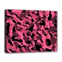 Black and Pink Camouflage Pattern Canvas 14  x 11  (Stretched) View1