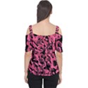 Black and Pink Camouflage Pattern Cutout Shoulder Tee View2