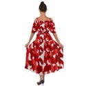 Red and White Camouflage Pattern Shoulder Straps Boho Maxi Dress  View2