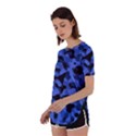 Black and Blue Camouflage Pattern Perpetual Short Sleeve T-Shirt View2