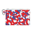 Red White Blue Camouflage Pattern Canvas Cosmetic Bag (Medium) View1