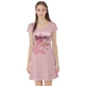 Cat With Violin Short Sleeve Skater Dress View1