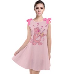 Cat With Violin Tie Up Tunic Dress by sifis