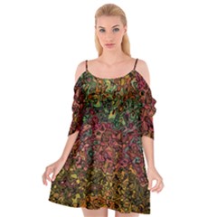 Stylish Fall Colors Camouflage Cutout Spaghetti Strap Chiffon Dress by SpinnyChairDesigns