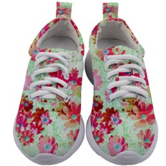  Cosmos Flowers Red Kids Athletic Shoes by DinkovaArt