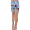 Cosmos Flowers Ligh Blue Kids  Lightweight Velour Capri Yoga Leggings View4