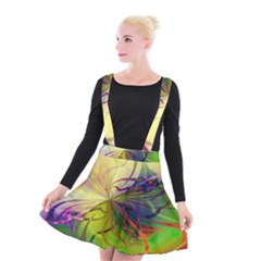  Rainbow Painting Patterns 1 Suspender Skater Skirt by DinkovaArt