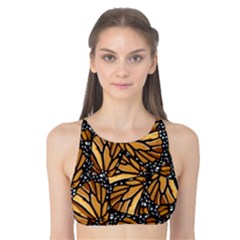 Monarch Butterfly Wings Pattern Tank Bikini Top by SpinnyChairDesigns