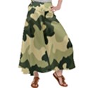 Camo Green Satin Palazzo Pants View1