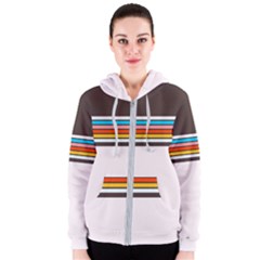 Vintage Stripes Women s Zipper Hoodie by tmsartbazaar