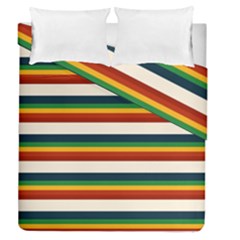 Rainbow Stripes Duvet Cover Double Side (queen Size) by tmsartbazaar