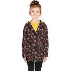 Zombie Eyes Pattern Kids  Double Breasted Button Coat by SpinnyChairDesigns