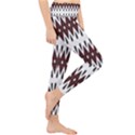 Brown and White Ikat Lightweight Velour Classic Yoga Leggings View4