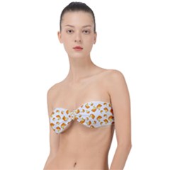 Orange Goldfish Pattern Classic Bandeau Bikini Top  by SpinnyChairDesigns