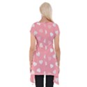 Cute Pink and White Hearts Short Sleeve Side Drop Tunic View2