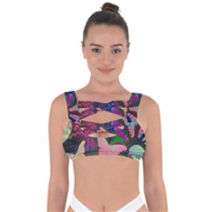 Butterfly Garden Art Bandaged Up Bikini Top by SpinnyChairDesigns