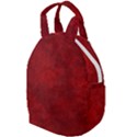 Scarlet Red Velvet Color Faux Texture Travel Backpacks View1