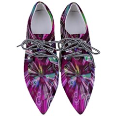 Fractal Circles Abstract Pointed Oxford Shoes by HermanTelo