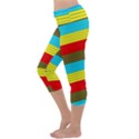 Multicolor With Black Lines Capri Yoga Leggings View2