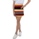 Contrast Yellow With Red Kids  Tennis Skirt View1