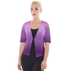 Purple Gradient Ombre Cropped Button Cardigan by SpinnyChairDesigns