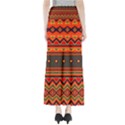 Boho Orange Tribal Pattern Full Length Maxi Skirt View2